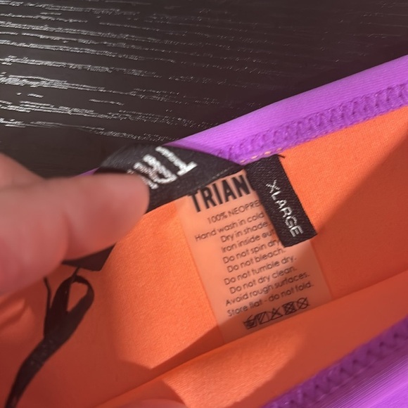 TRIANGL PURPLE NEOPRENE full coverage bikini bottom size XL - Picture 3 of 5